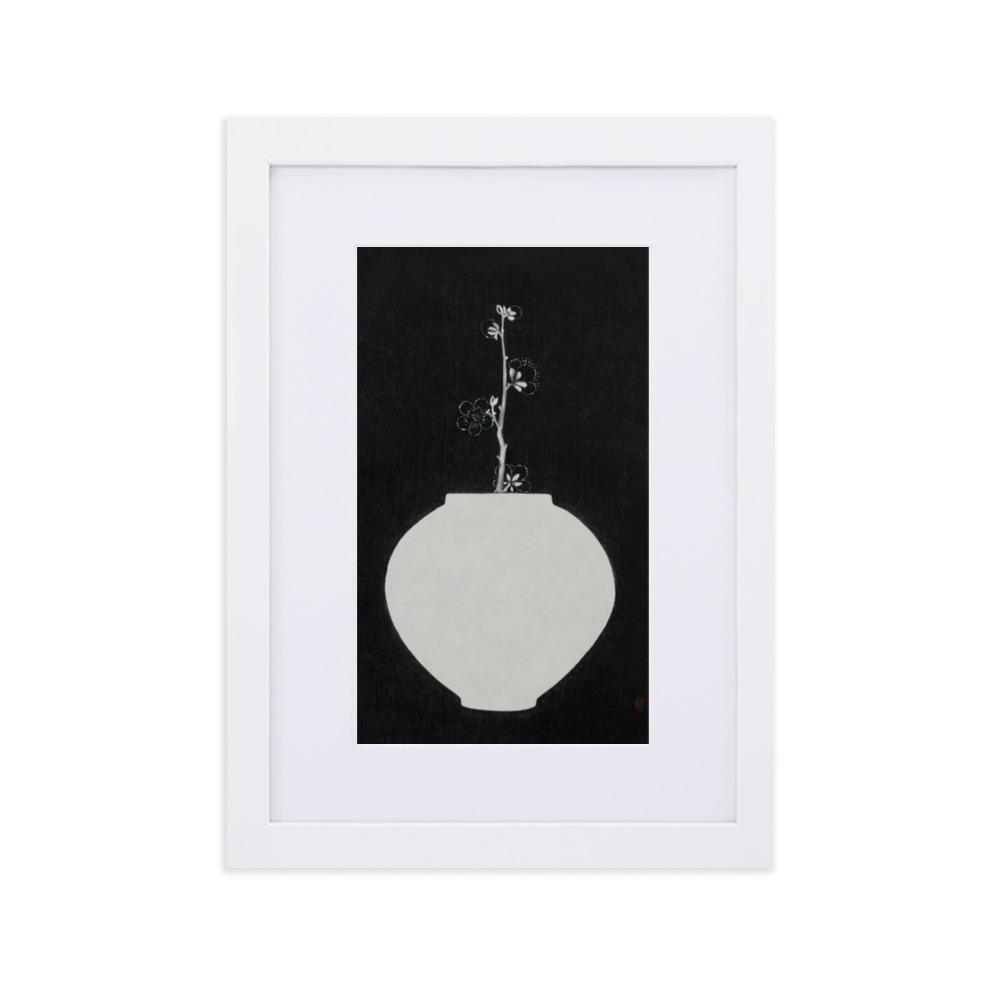 Füllung mit Licht 13 - Poster im Rahmen mit Passepartout Weiß / 21×30 cm artlia