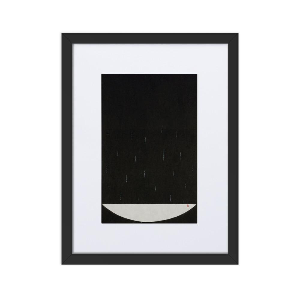 Füllung mit Licht 15 - Poster im Rahmen mit Passepartout Schwarz / 30×40 cm artlia