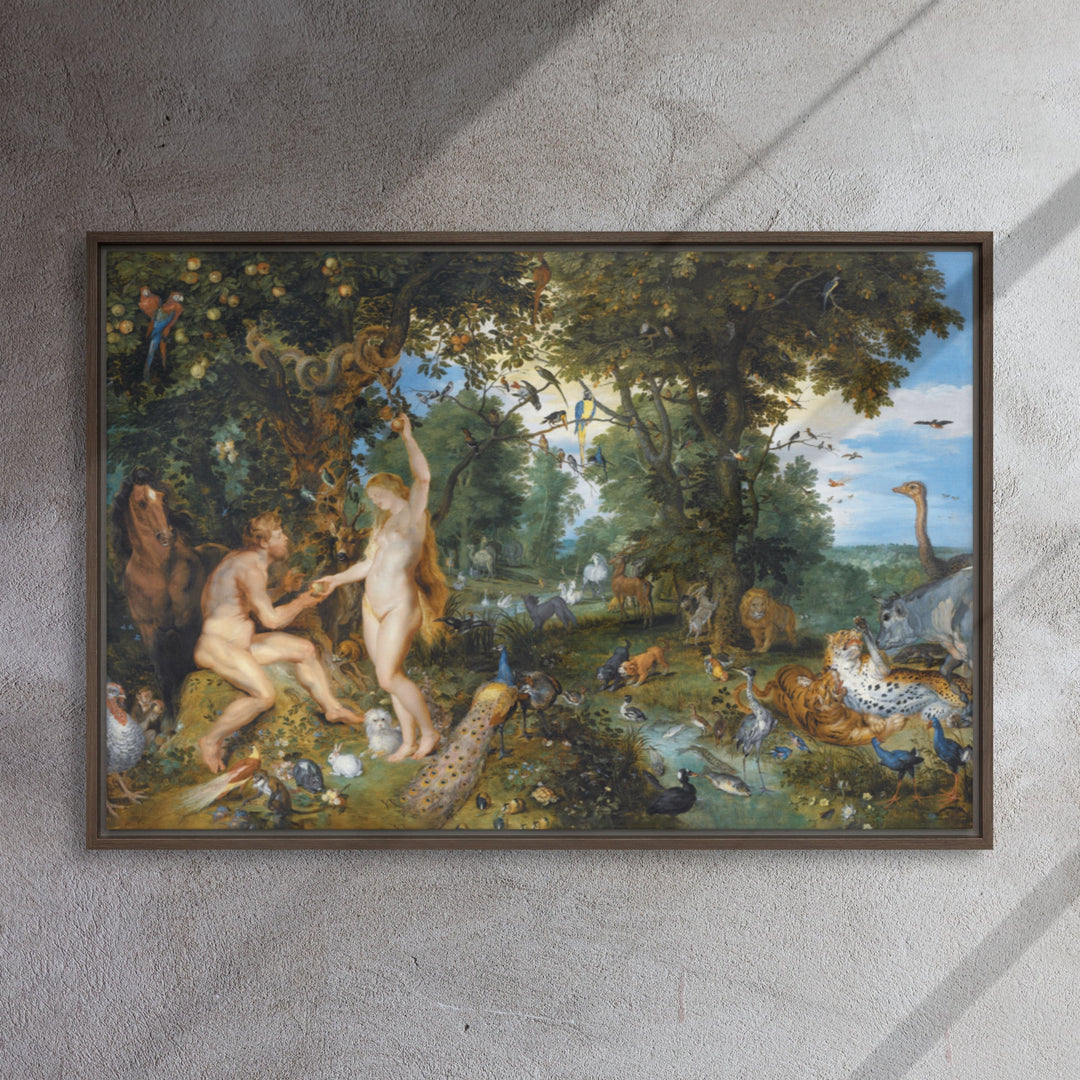 Garden of Eden - Leinwand 61x91 cm / dunkel braun artlia