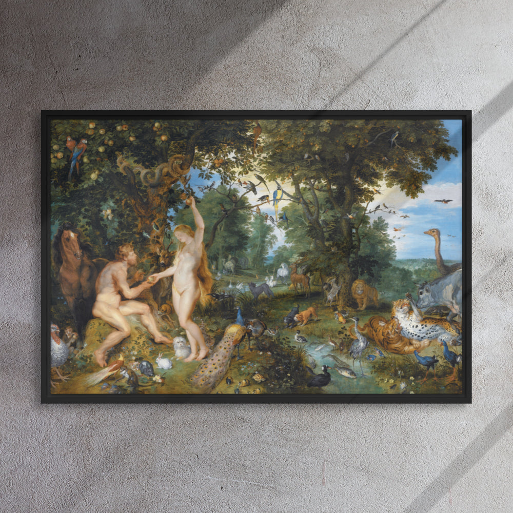 Garden of Eden - Leinwand 61x91 cm / schwarz artlia