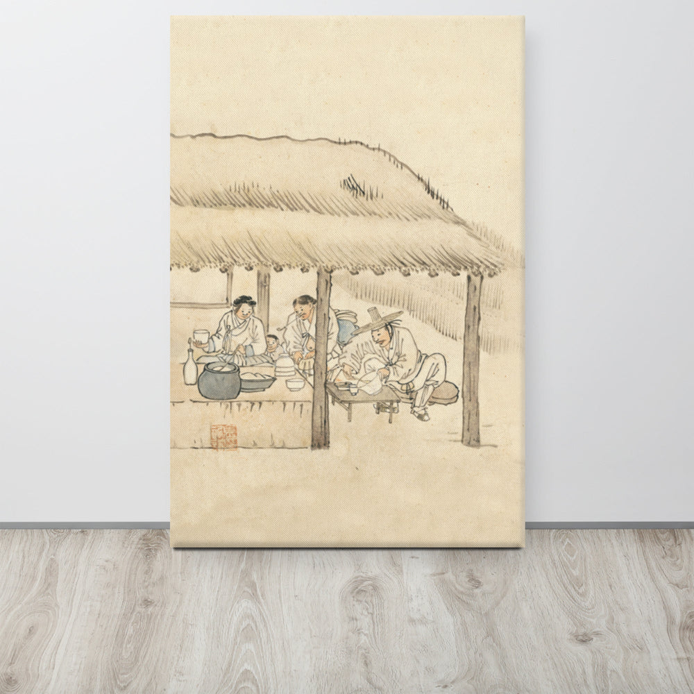 Gasthaus, Kim Hong-do - Leinwand artlia