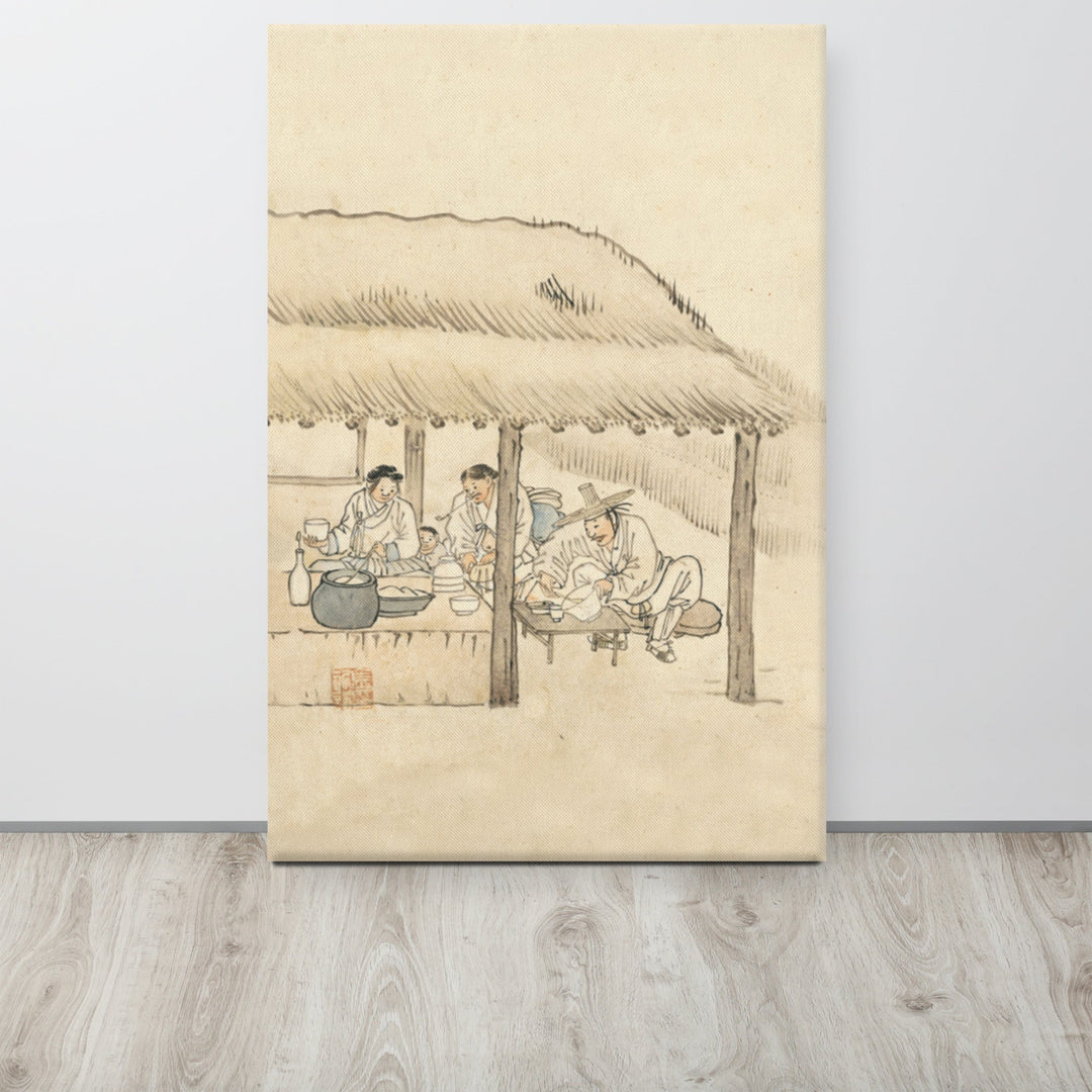 Gasthaus, Kim Hong-do - Leinwand artlia