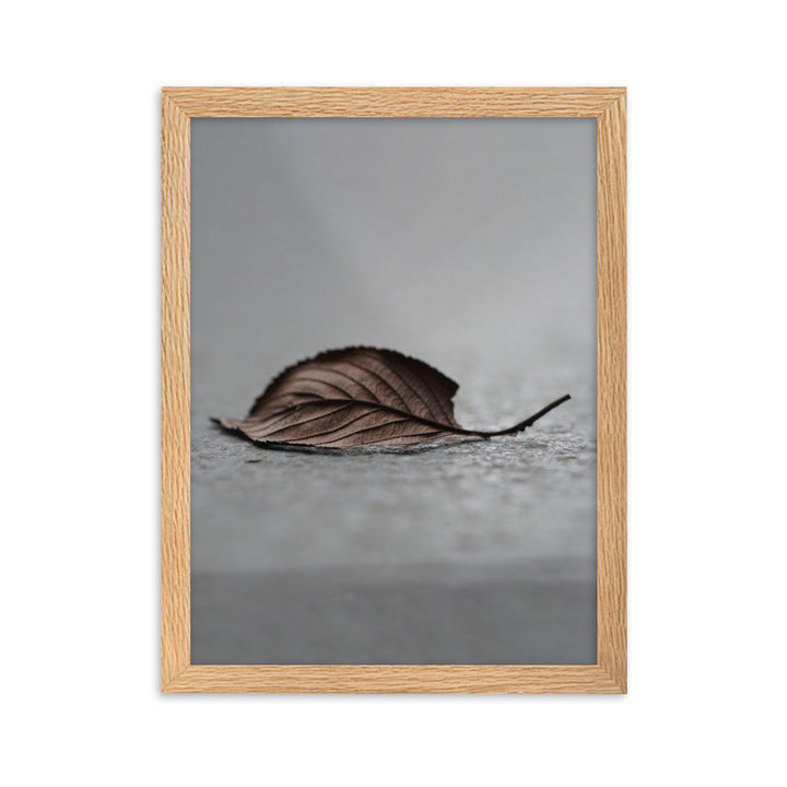 gefallenes Blatt - Poster im Rahmen Oak / 30×40 cm artlia