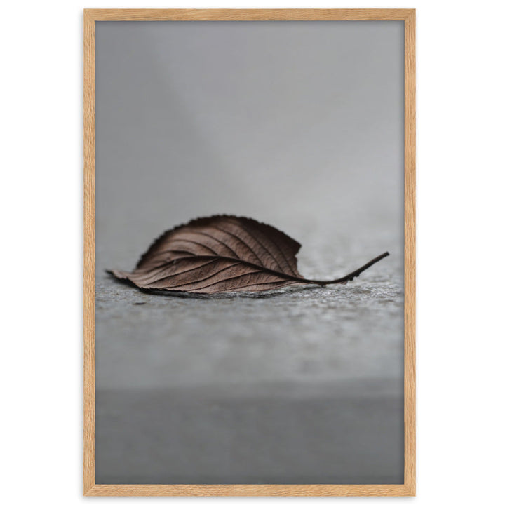 gefallenes Blatt - Poster im Rahmen Oak / 61×91 cm artlia