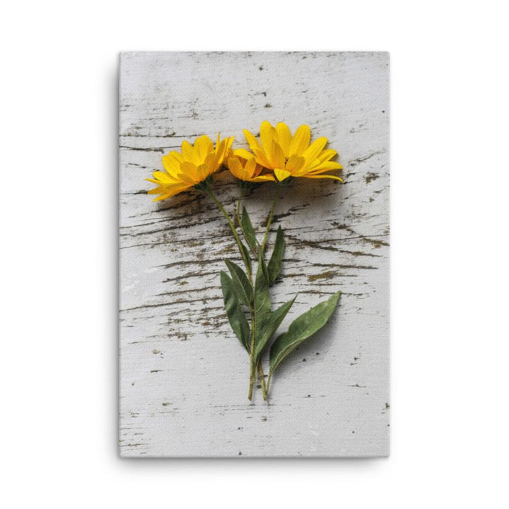 gelbe Blumen Yellow Flowers 6 - Leinwand 61x91 cm artlia