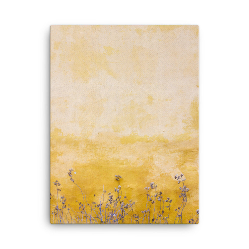 Gelbe Wand - Leinwand 30x41 cm artlia