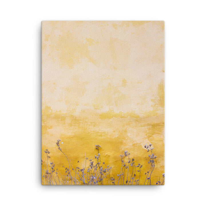 Gelbe Wand - Leinwand 30x41 cm artlia