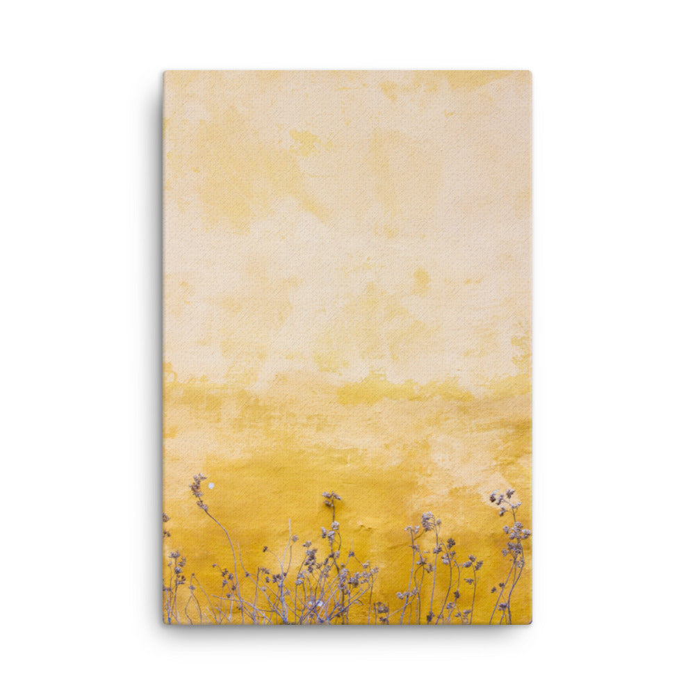 Gelbe Wand - Leinwand 61x91 cm artlia