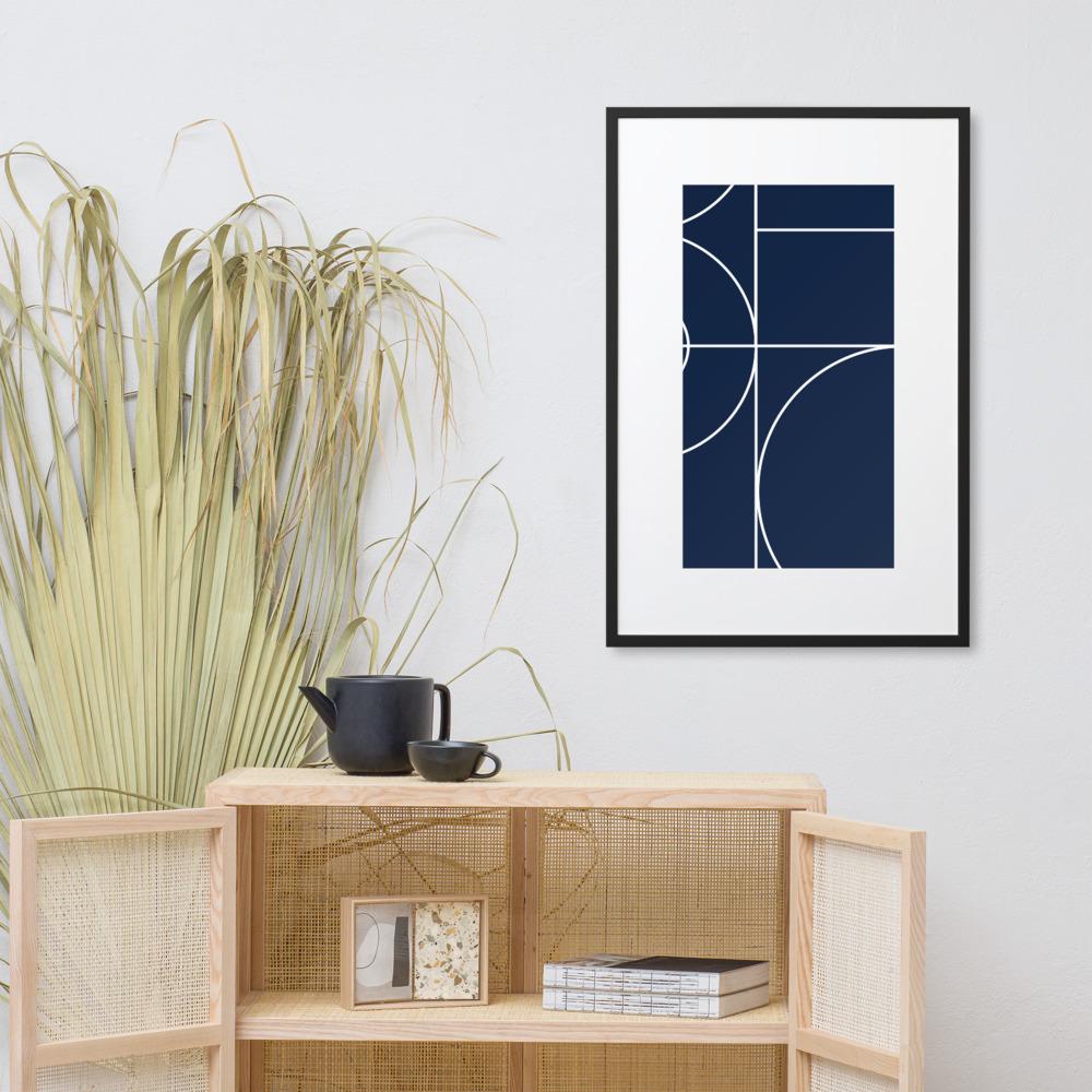 Geometric 40 - Poster im Rahmen mit Passepartout artlia