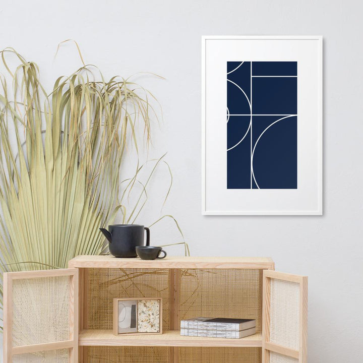 Geometric 40 - Poster im Rahmen mit Passepartout artlia
