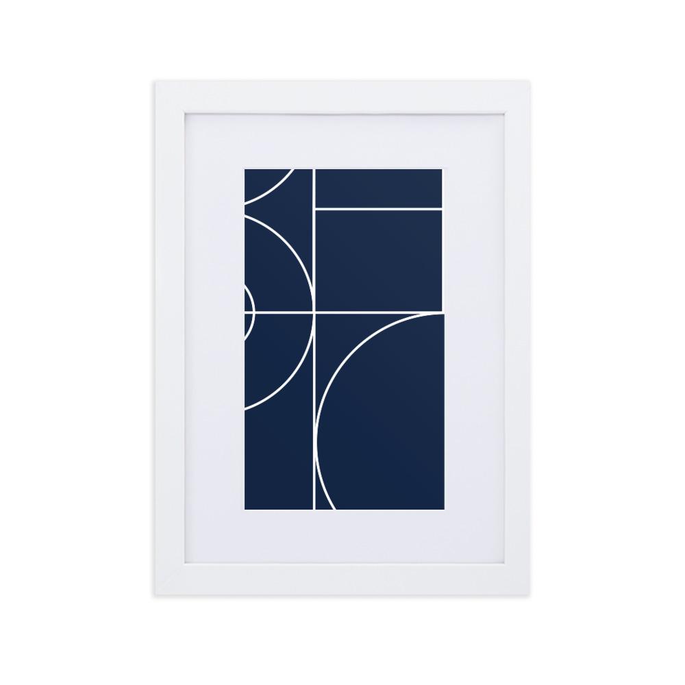 Geometric 40 - Poster im Rahmen mit Passepartout Weiß / 21×30 cm artlia