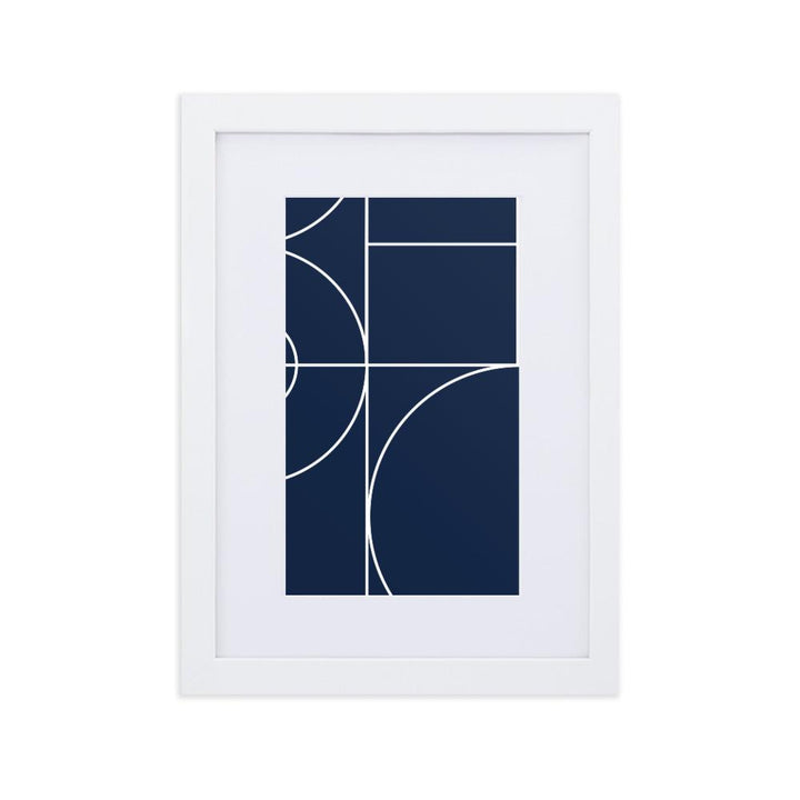 Geometric 40 - Poster im Rahmen mit Passepartout Weiß / 21×30 cm artlia
