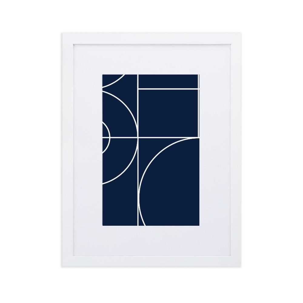 Geometric 40 - Poster im Rahmen mit Passepartout Weiß / 30×40 cm artlia
