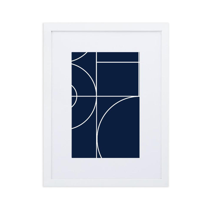 Geometric 40 - Poster im Rahmen mit Passepartout Weiß / 30×40 cm artlia