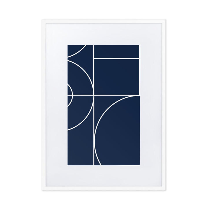 Geometric 40 - Poster im Rahmen mit Passepartout Weiß / 50×70 cm artlia
