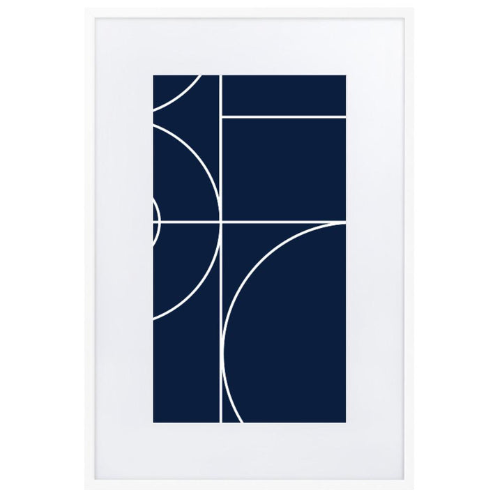 Geometric 40 - Poster im Rahmen mit Passepartout Weiß / 61×91 cm artlia