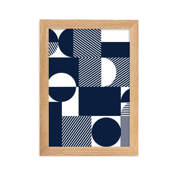 Geometric 48 - Poster im Rahmen Oak / 21×30 cm artlia
