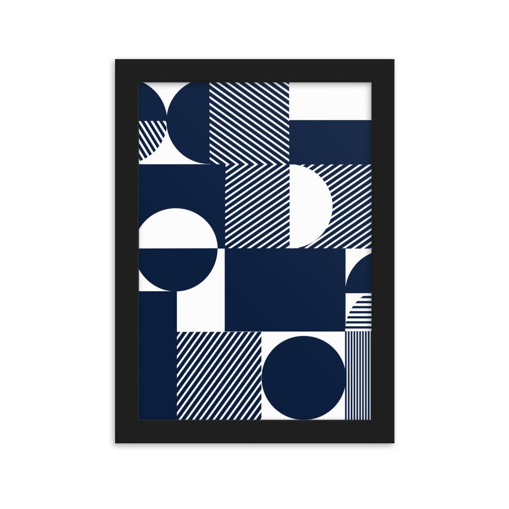 Geometric 48 - Poster im Rahmen Schwarz / 21×30 cm artlia