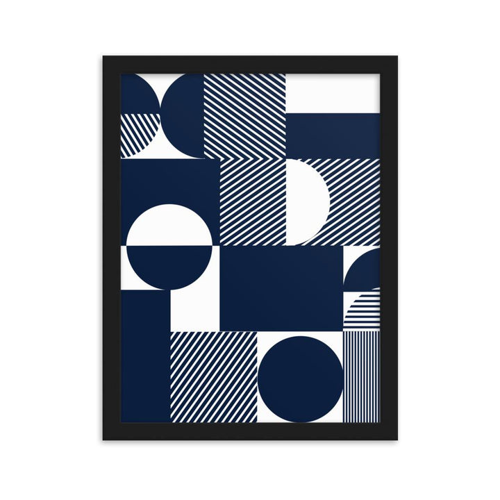 Geometric 48 - Poster im Rahmen Schwarz / 30×40 cm artlia