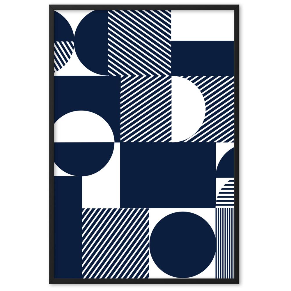 Geometric 48 - Poster im Rahmen Schwarz / 61×91 cm artlia