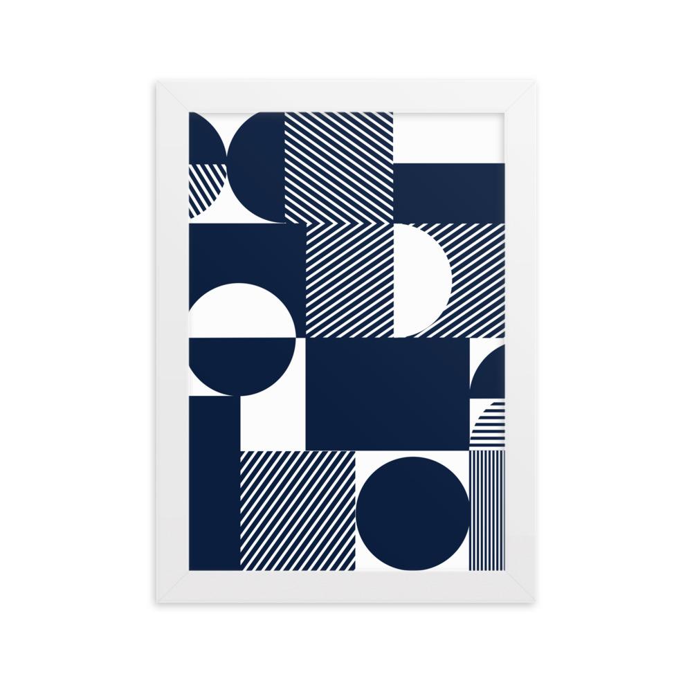 Geometric 48 - Poster im Rahmen Weiß / 21×30 cm artlia