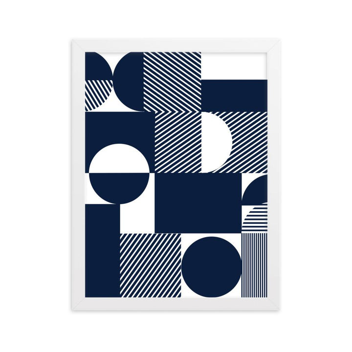 Geometric 48 - Poster im Rahmen Weiß / 30×40 cm artlia