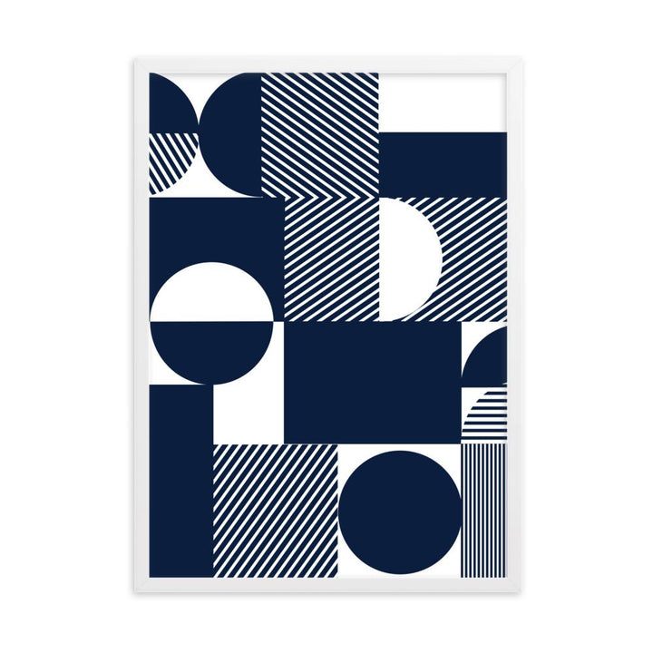 Geometric 48 - Poster im Rahmen Weiß / 50×70 cm artlia