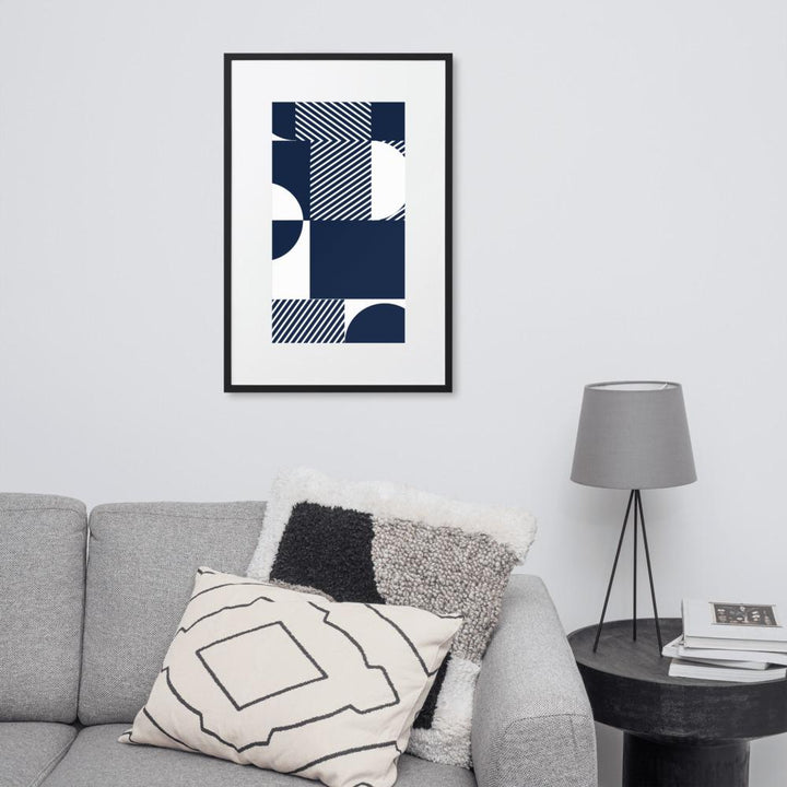 Geometric 48 - Poster im Rahmen mit Passepartout artlia