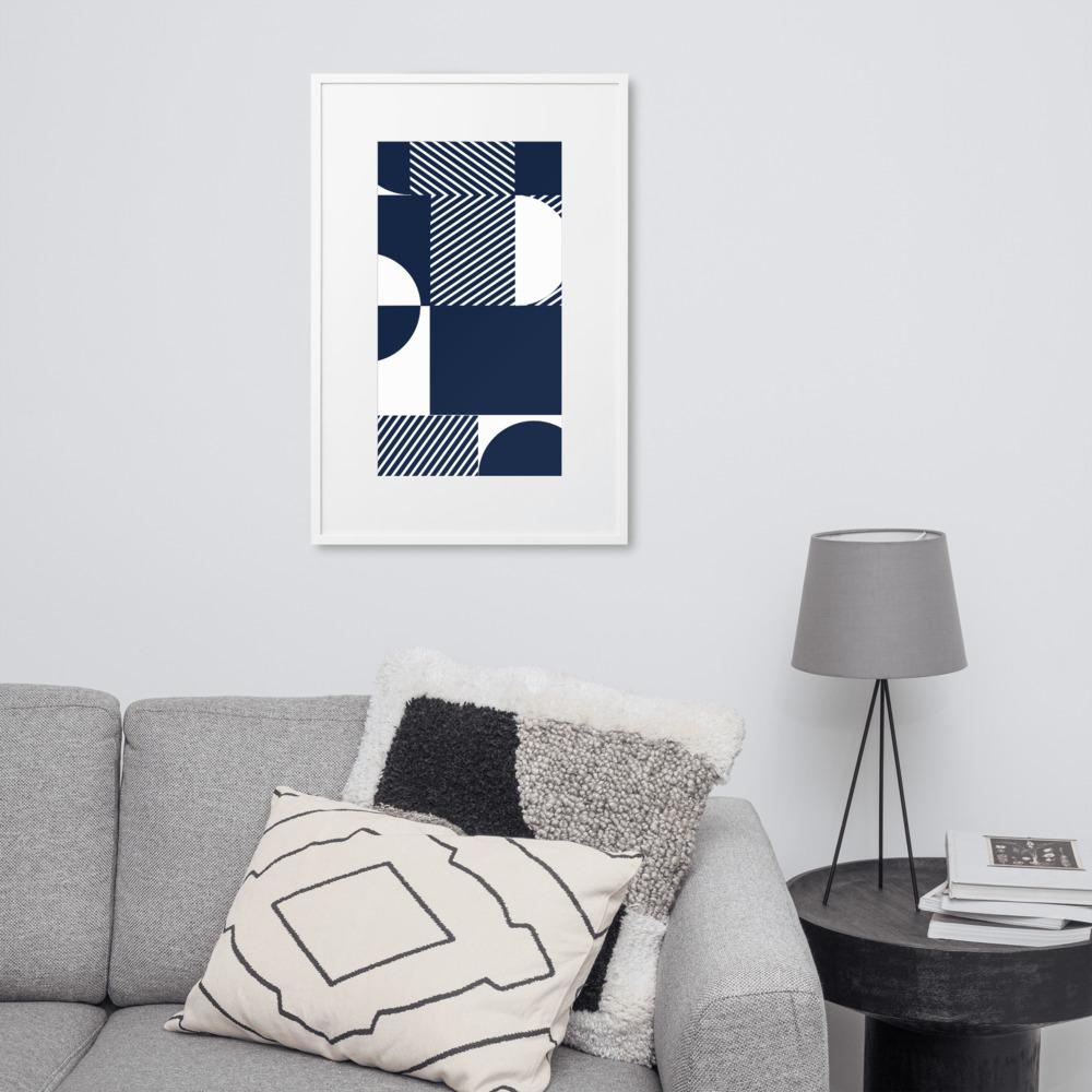 Geometric 48 - Poster im Rahmen mit Passepartout artlia
