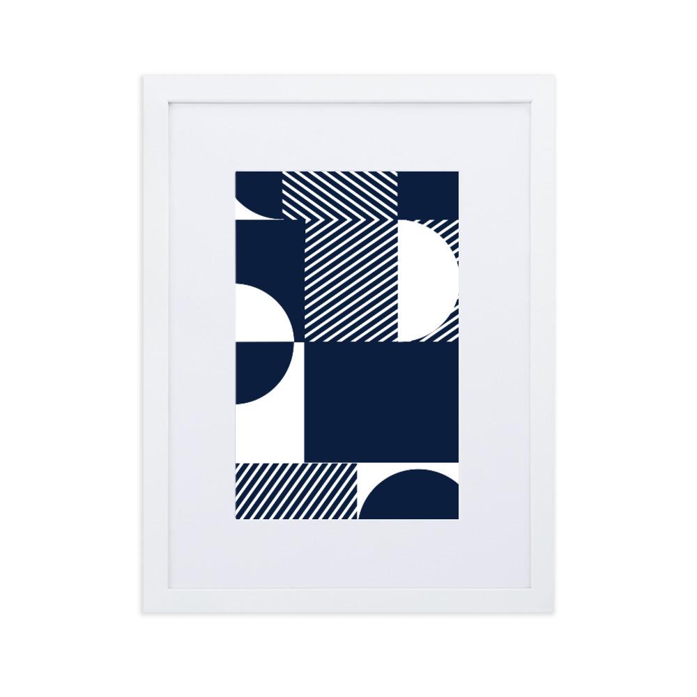 Geometric 48 - Poster im Rahmen mit Passepartout Weiß / 30×40 cm artlia