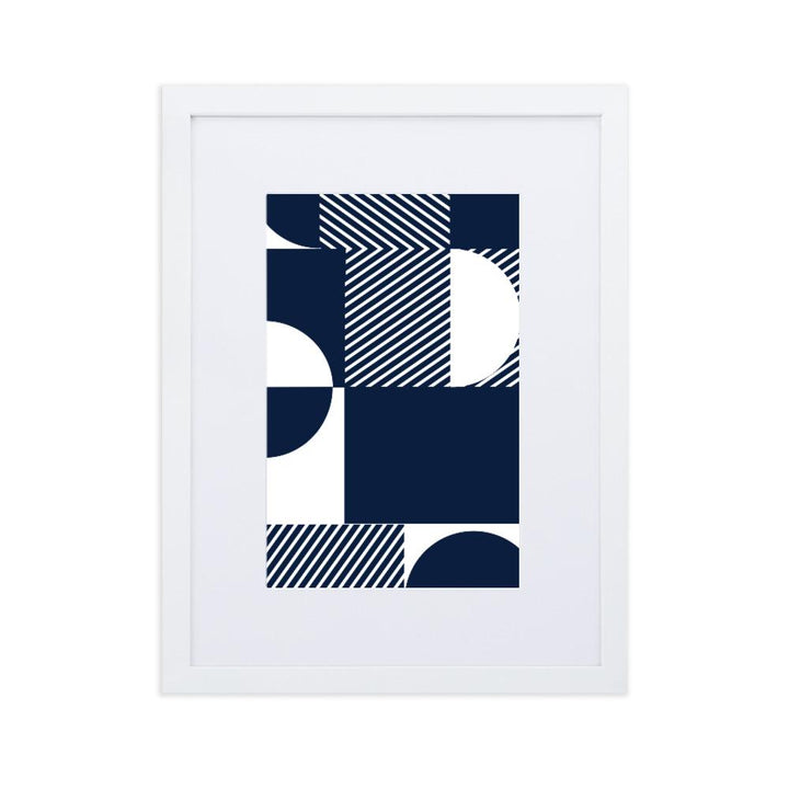 Geometric 48 - Poster im Rahmen mit Passepartout Weiß / 30×40 cm artlia