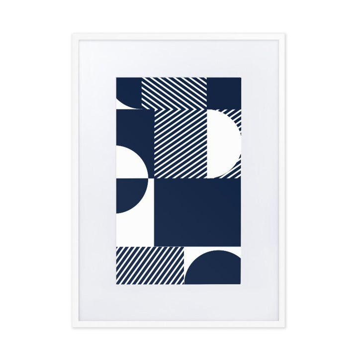 Geometric 48 - Poster im Rahmen mit Passepartout Weiß / 50×70 cm artlia
