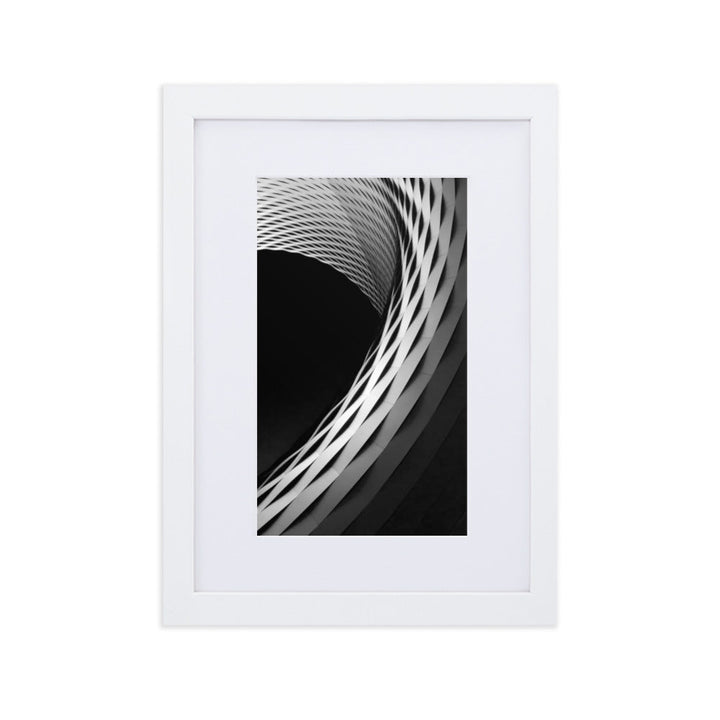 Geometric architecture 1 - Poster im Rahmen mit Passepartout Weiß / 21×30 cm artlia