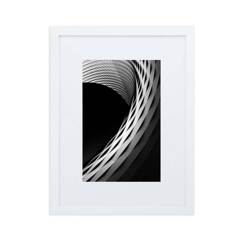 Geometric architecture 1 - Poster im Rahmen mit Passepartout Weiß / 30×40 cm artlia