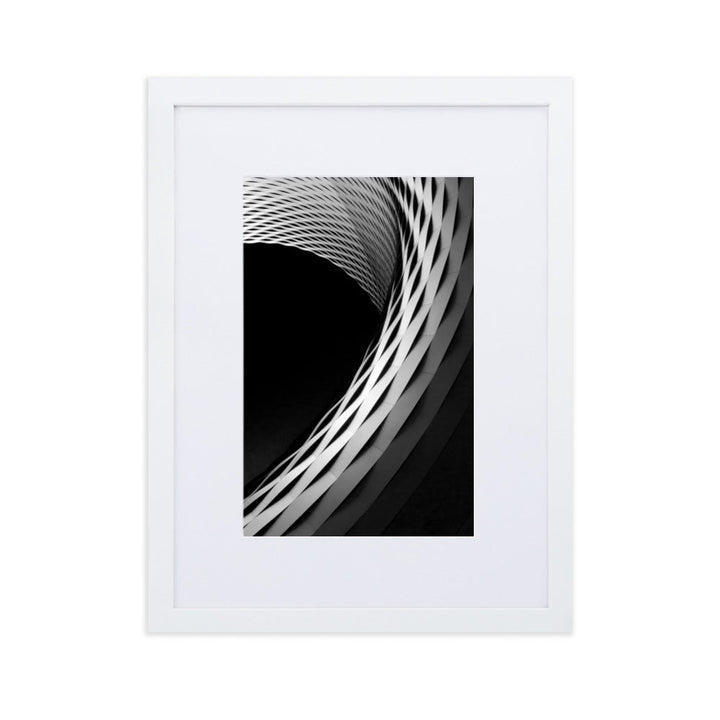 Geometric architecture 1 - Poster im Rahmen mit Passepartout Weiß / 30×40 cm artlia