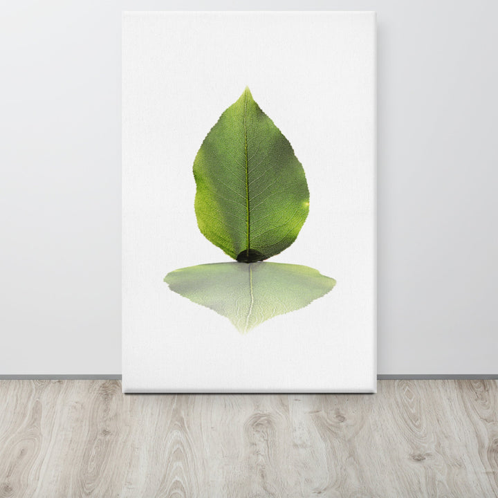 grünes Blatt - Leinwand artlia