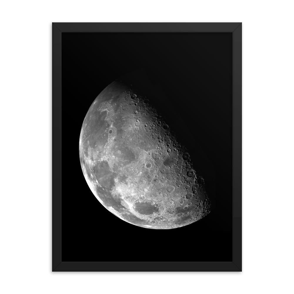 Halbmond von NASA - Poster im Rahmen schwarz / 30x41 cm artlia
