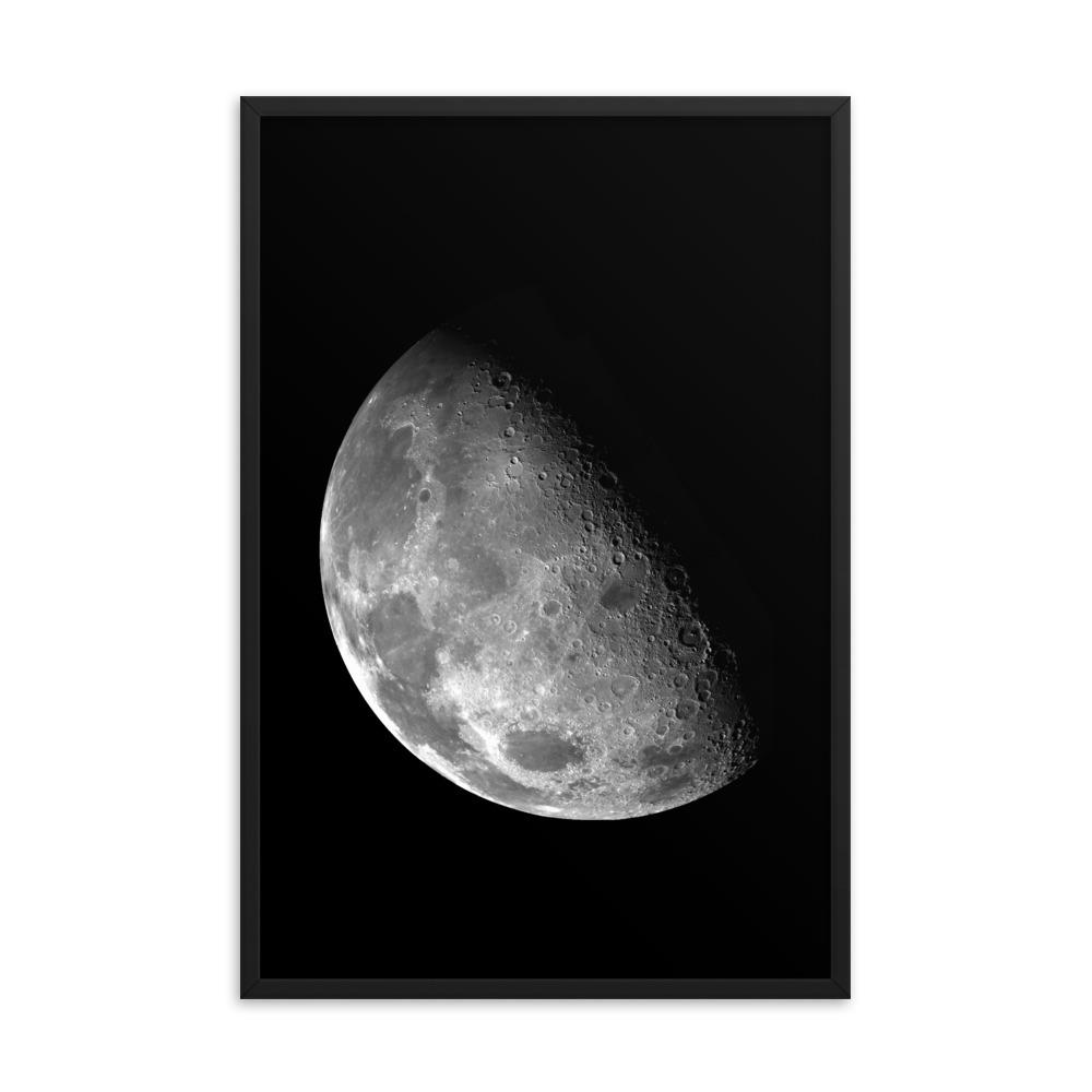 Halbmond von NASA - Poster im Rahmen schwarz / 61x91 cm artlia