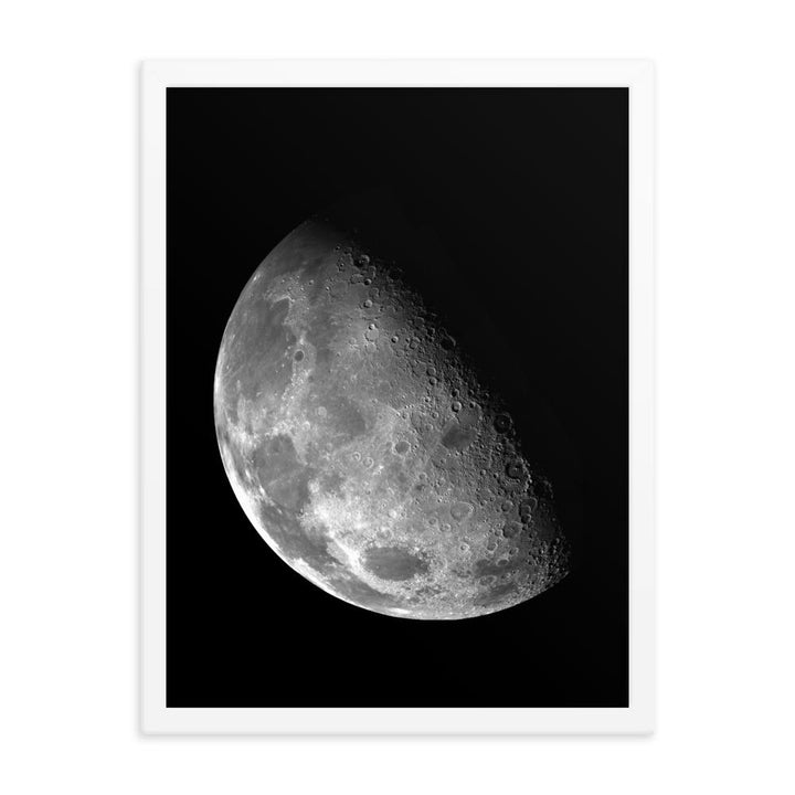Halbmond von NASA - Poster im Rahmen weiß / 30x41 cm artlia