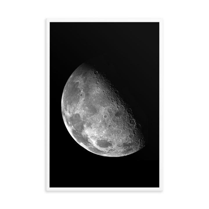 Halbmond von NASA - Poster im Rahmen weiß / 61x91 cm artlia