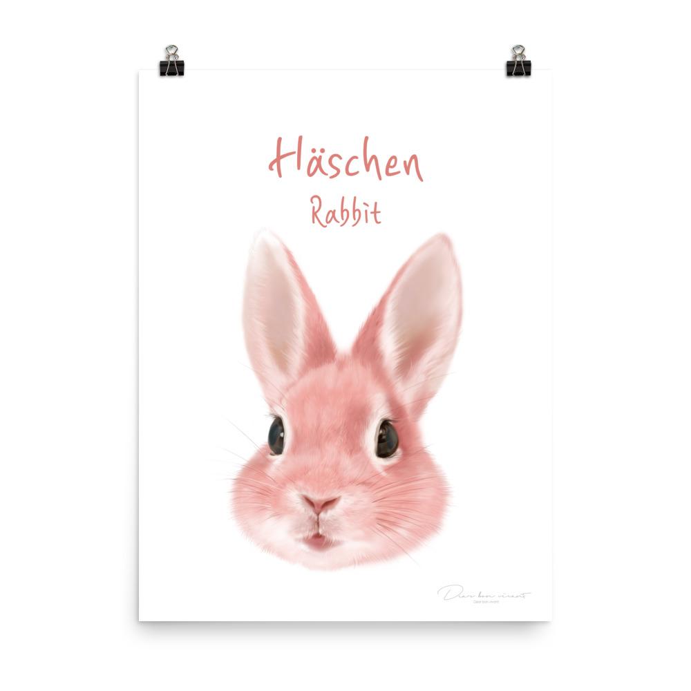 Häschen - Tier Poster für Kinder 30x41 cm artlia