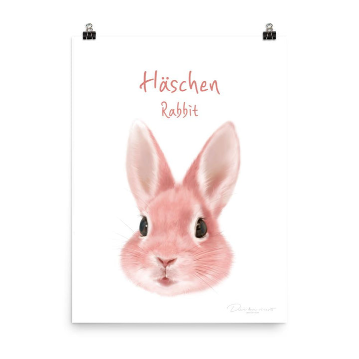 Häschen - Tier Poster für Kinder 30x41 cm artlia