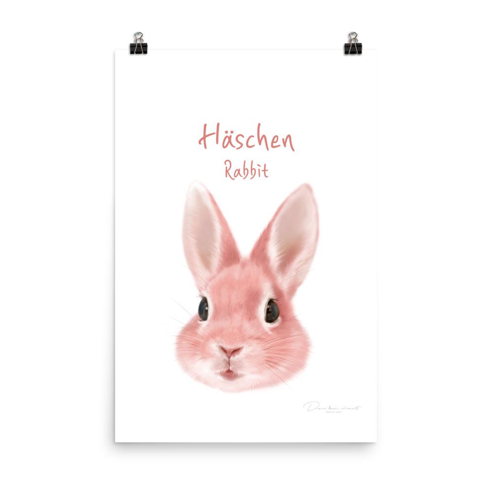 Häschen - Tier Poster für Kinder 30x45 cm artlia