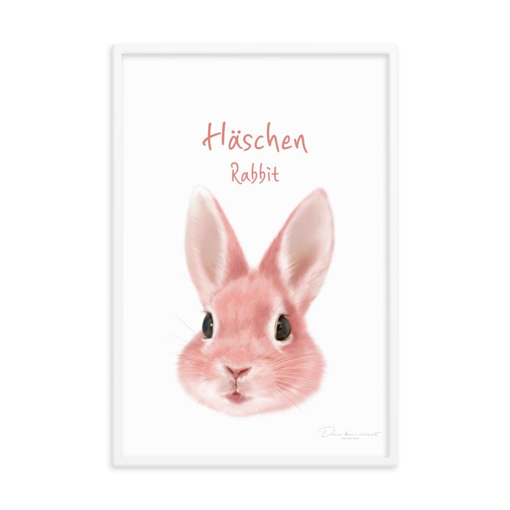 Häschen - Tier Poster für Kinder artlia