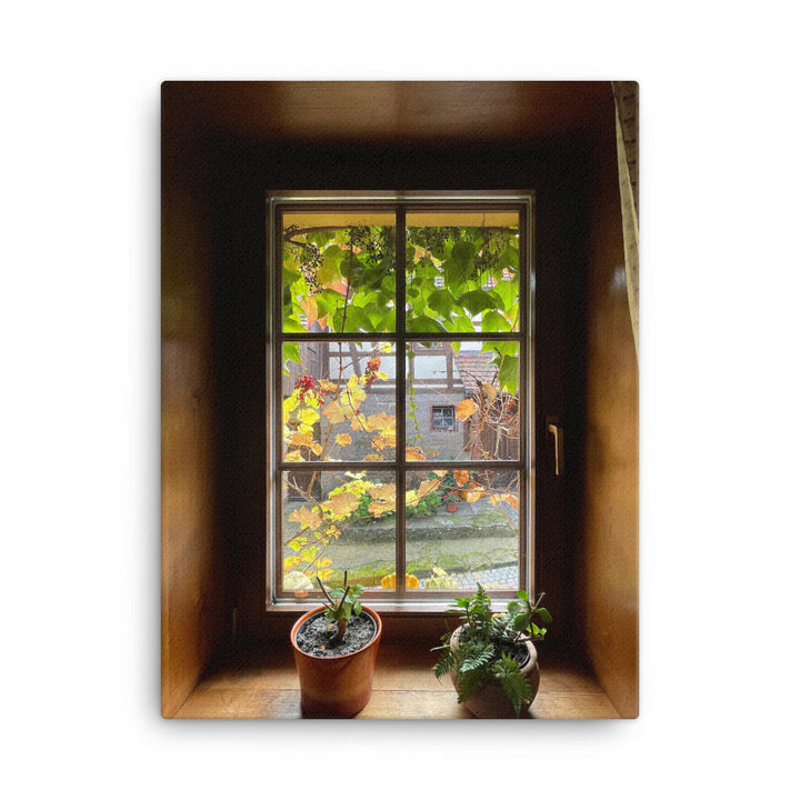 Herbstfenster Margersdorf - Leinwand 30x41 cm artlia