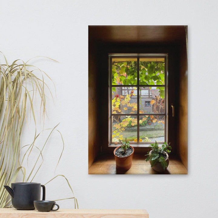 Herbstfenster Margersdorf - Leinwand artlia