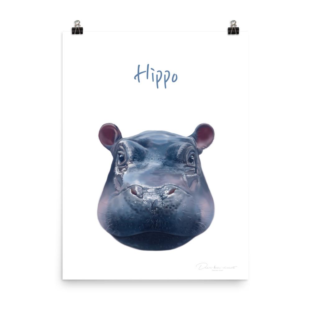Hippo - Tier Poster für Kinder 30x41 cm artlia