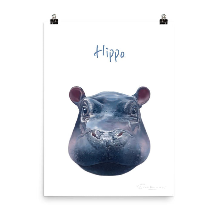 Hippo - Tier Poster für Kinder 30x41 cm artlia