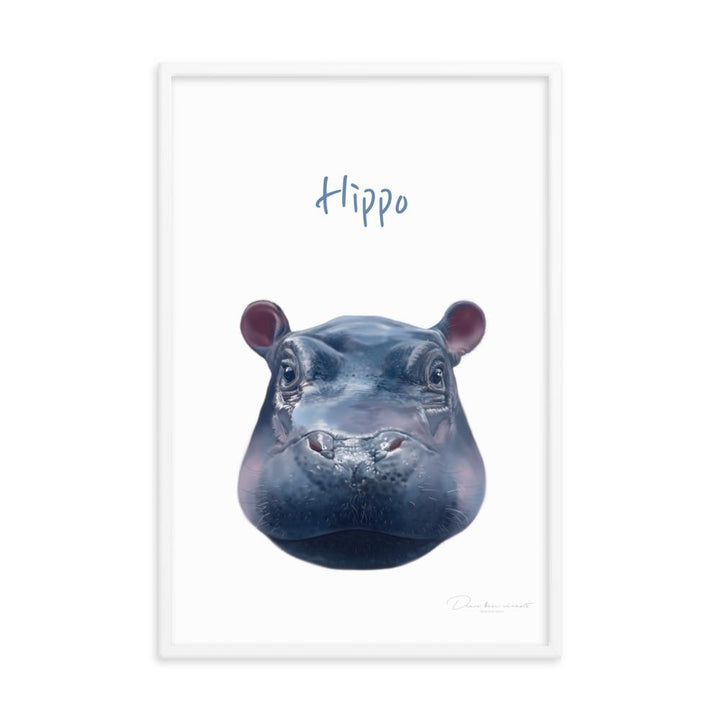 Hippo - Tier Poster für Kinder artlia