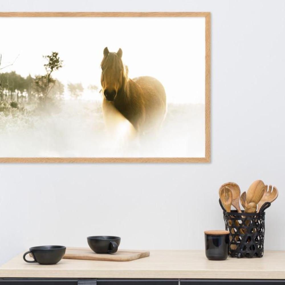 Pferd im Traum - Poster im Rahmen artlia